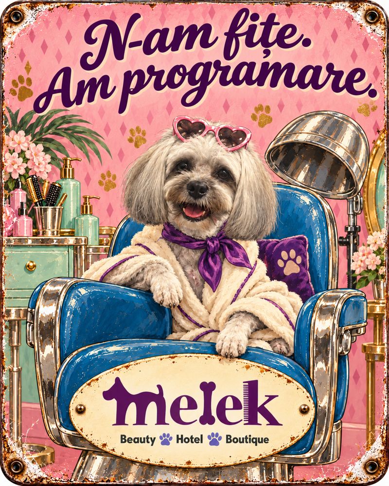 Afiș retro Melek: N-am fițe. Am programare.